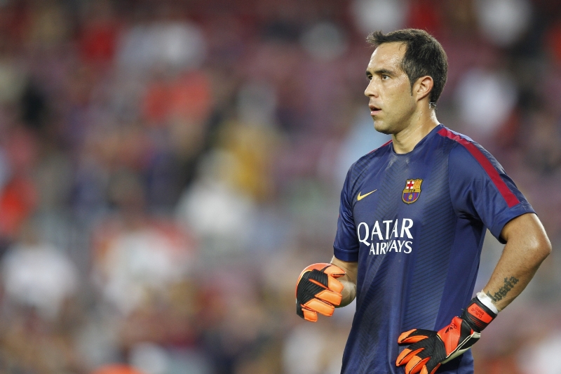Brankář Barcelony Bravo.
