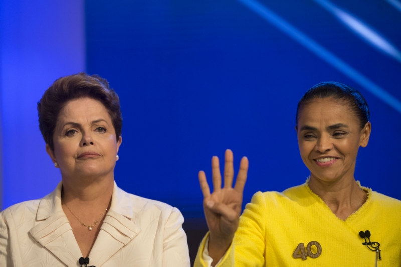 Dilma Rousseffová a Marina Silvaová. Dilma Rousseffová a Marina Silvaová.