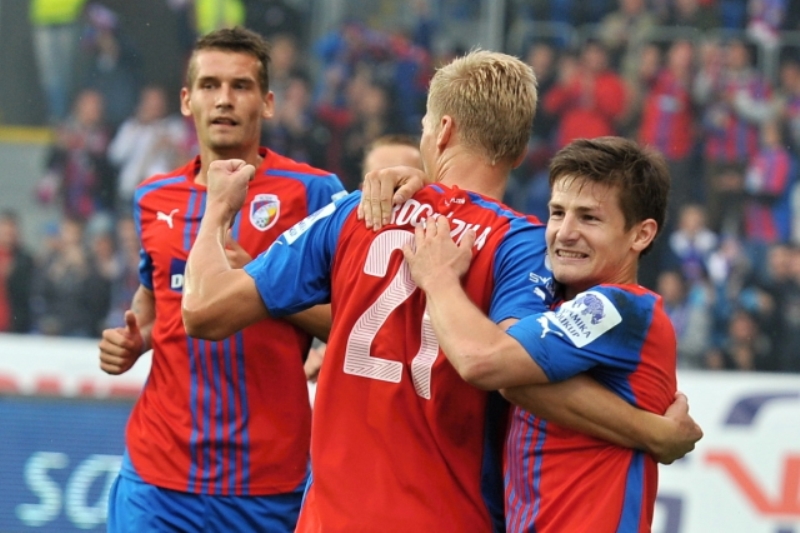 Radost fotbalistů Plzně.