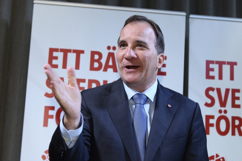 Švédský premiér Stefan Löfven. Švédský premiér Stefan Löfven.