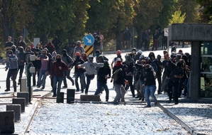 Demonstrace Kurdů v Ankaře.