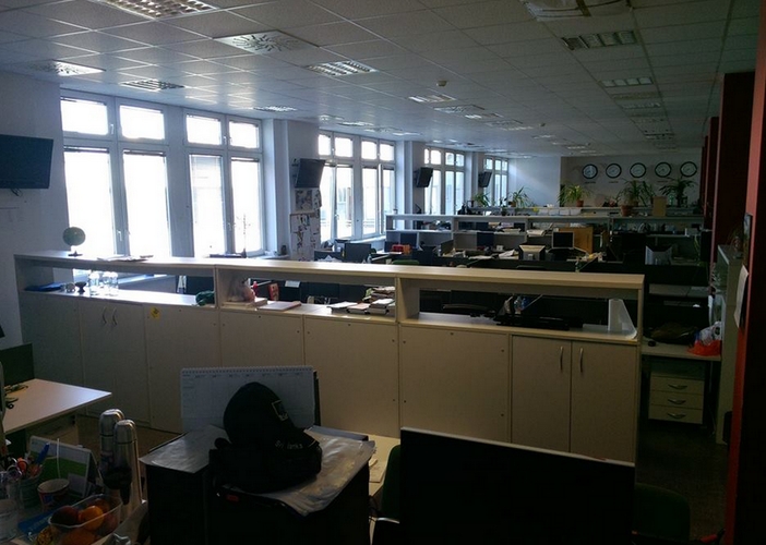 Redakce Sme v momentě, kdy Penta koupila Petit Press. 
