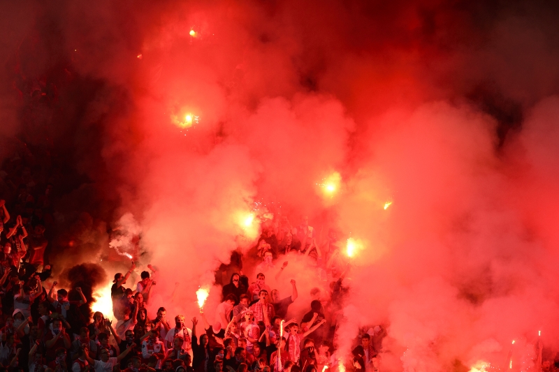 Fanoušci Slavie.