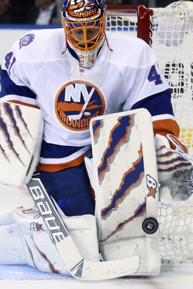 Slovenský brankář New Yorku Islanders Jaroslav Halák.