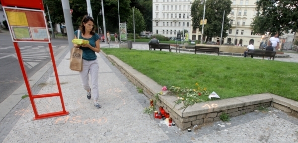 Místo činu pár dní poté.