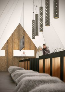 Interiér restaurace.