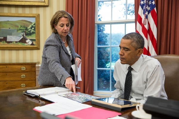 Obama s jednou ze svých bezpečnostních poradkyň.