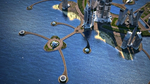 Khazar Islands, vizualizace.