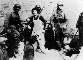 Varšavské ghetto v roce 1943.