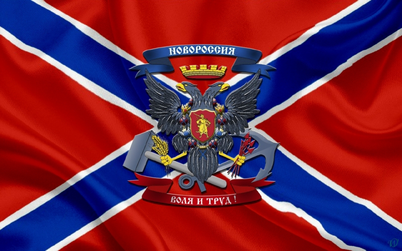 Vlajka a znak Novoruska.