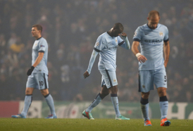 Zklamaní fotbalisté Manchesteru City.