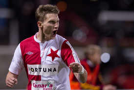 Útočník Slavie Milan Škoda.