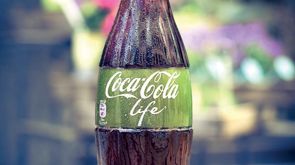 Coca-Cola Life obsahující stévii místo cukru.