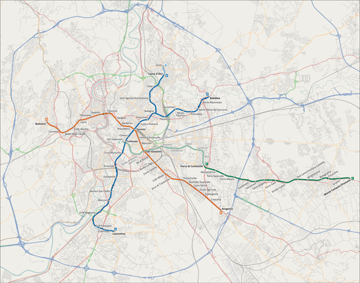 Metro v Římě.