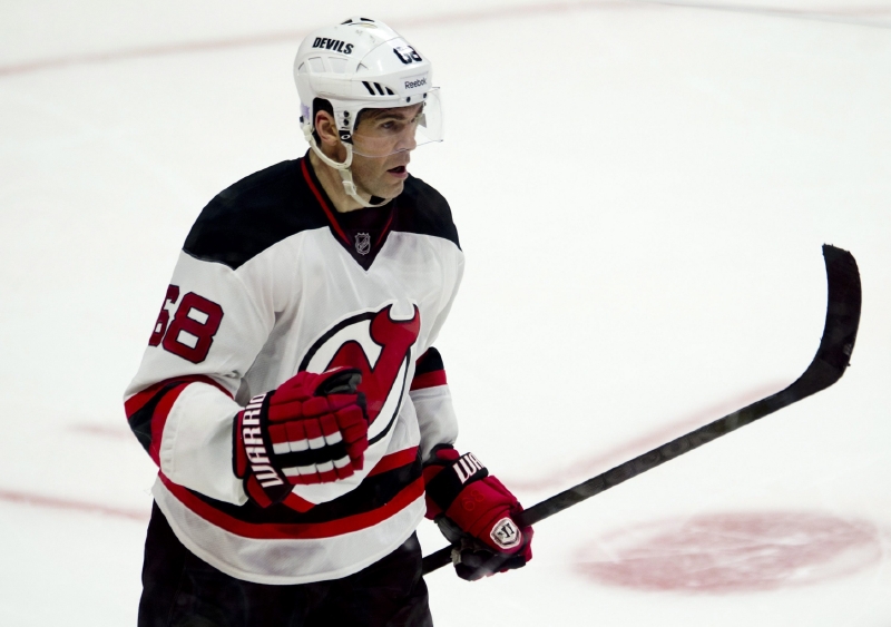 Jaromír Jágr v dresu New Jersey Devils.