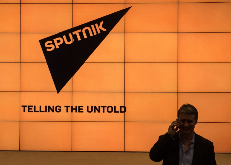 Logo nového ruského zpravodajství Sputnik.