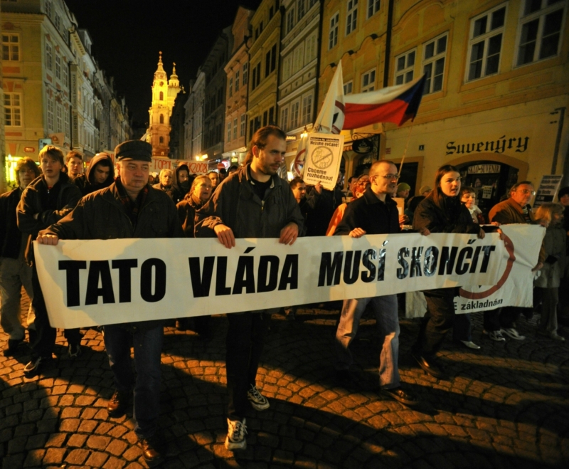 Demonstranti ze 17. listopadu 1989