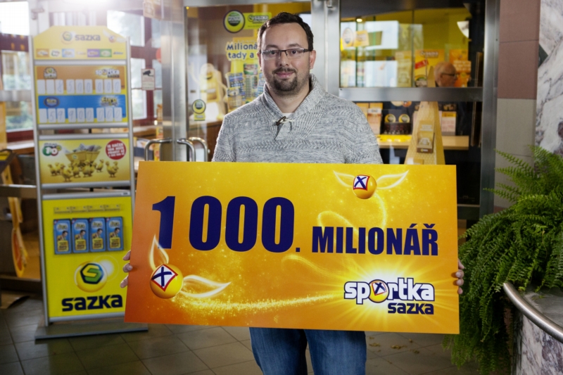 Pan Roman z Berounska se stal 1000. milionářem Sazky.