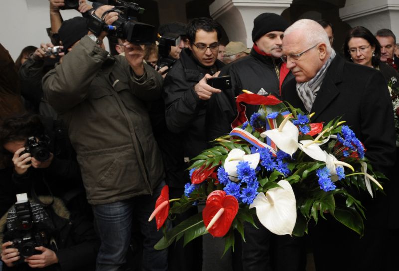 Václav Klaus při 22. výročí sametové revoluce. Václav Klaus při 22. výročí sametové revoluce.