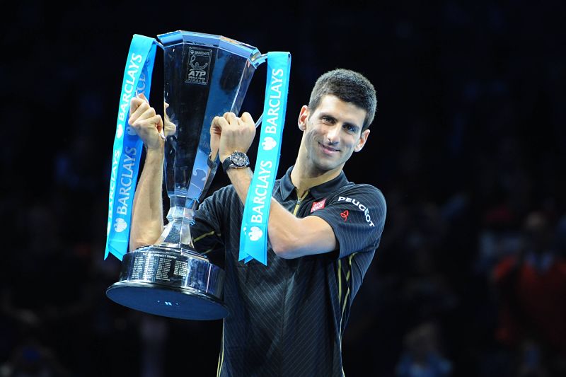 Novak Djokovič získal na Turnaji mistrů třetí trofej v řadě. Novak Djokovič získal na Turnaji mistrů třetí trofej v řadě.
