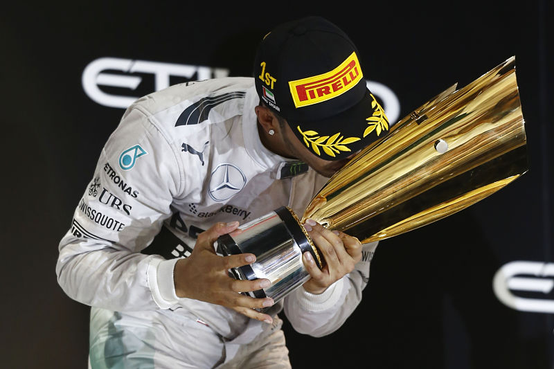 Nový světový šampion, Brit Lewis Hamilton.