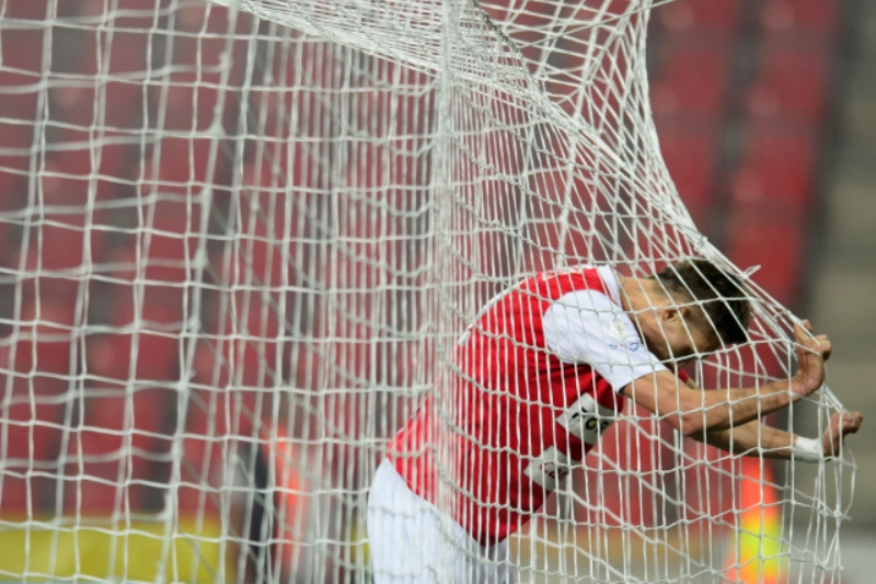Smutnící útočník Slavie Milan Škoda.