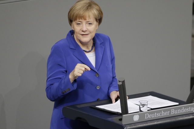 Angela Merkelová kritizuje ruské chování na Ukrajině.