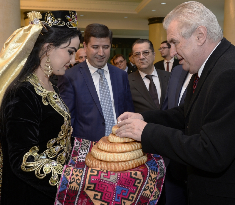 Miloš Zeman v Tádžikistánu.