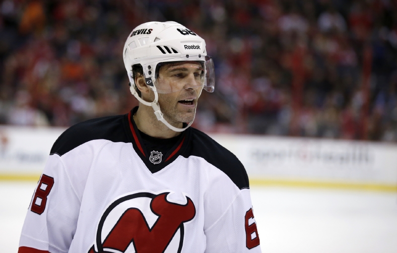 Jaromír Jágr v dresu New Jersey Devils.