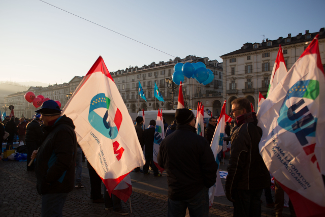 Protest v Turíně.