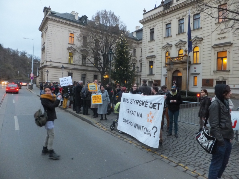 Momentka z demonstrace.