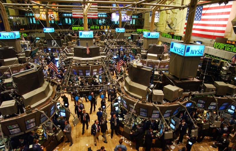 Burza na newyorské Wall Street.