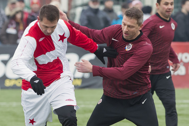 Fotbalisté Sparty v Silvestrovském derby internacionálů přehráli své rivaly ze Slavie.