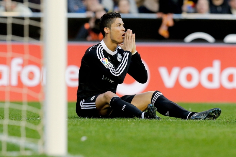 Zklamaný Cristiano Ronaldo, jeho gól na body nestačil.