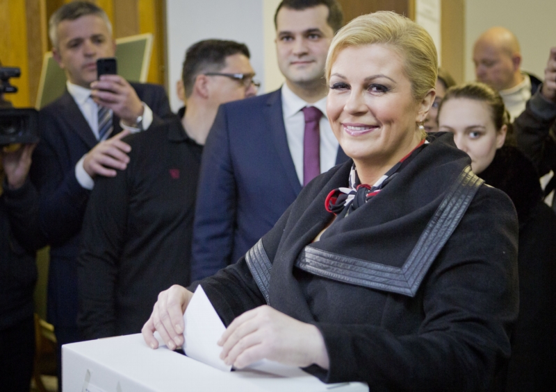 Nová chorvatská prezidentka Kolinda Grabarová Kitarovičová.