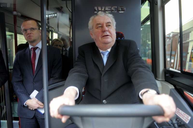 Prezident Miloš Zeman při návštěvě Pardubického kraje.