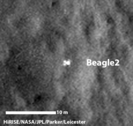 Snímek sondy Beagle 2 z 16. ledna 2015.