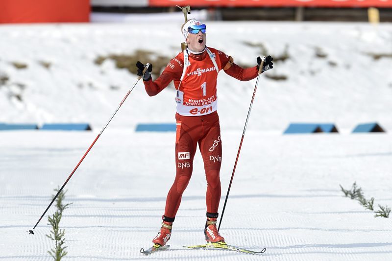 Johannes Bö střílel perfektně a předvedl nejrychlejší běžecký čas.