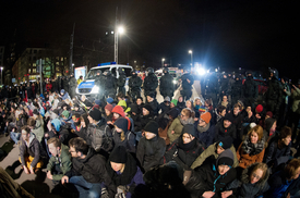 Antiislamistická skupina Pediga, demonstrace v Drážďanech.