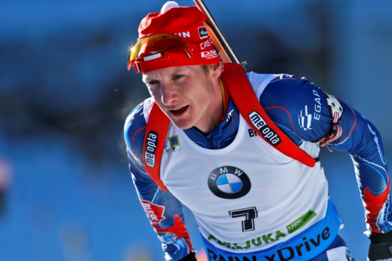 Biatlonista Ondřej Moravec.