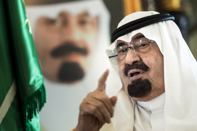 Saúdskoarabský král Abdalláh ibn Abdal Azíz Saúd.