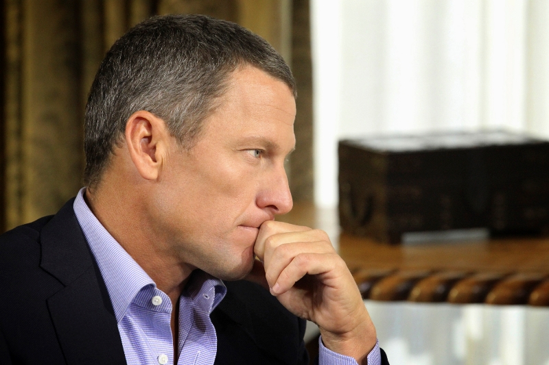 Cyklistický hříšník Lance Armstrong. Cyklistický hříšník Lance Armstrong.