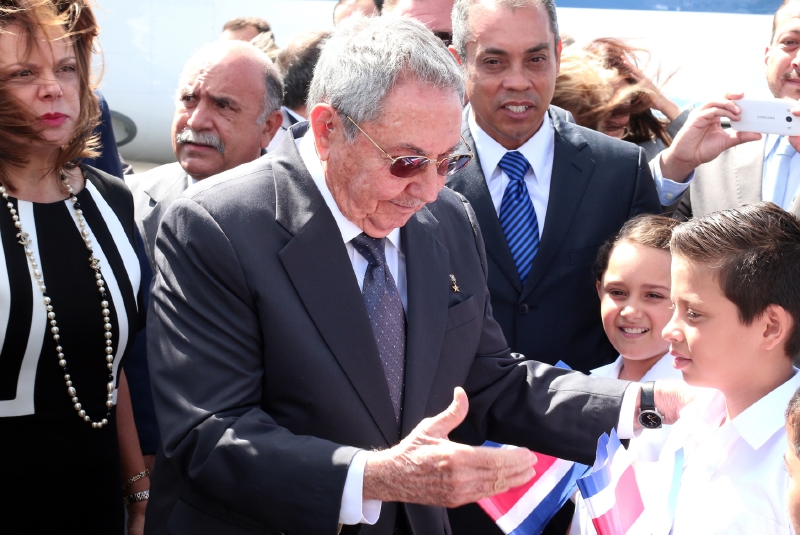 Raúl Castro v Kostarice.