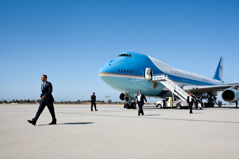 Prezident Obama a jeho letoun.