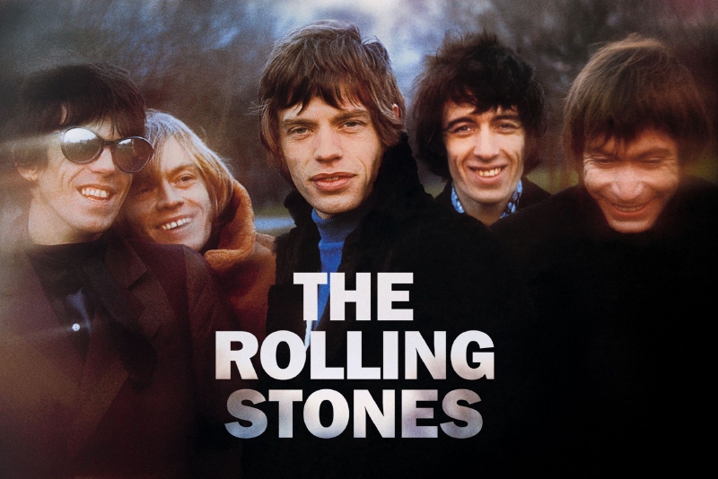 The Rolling Stones na přebalu knihy.