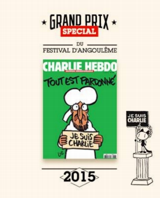 Zvláštní velká cena festivalu pro titul Charlie Hebdo. Zvláštní velká cena festivalu pro titul Charlie Hebdo.