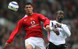 Cristiano Ronaldo v dresu United.