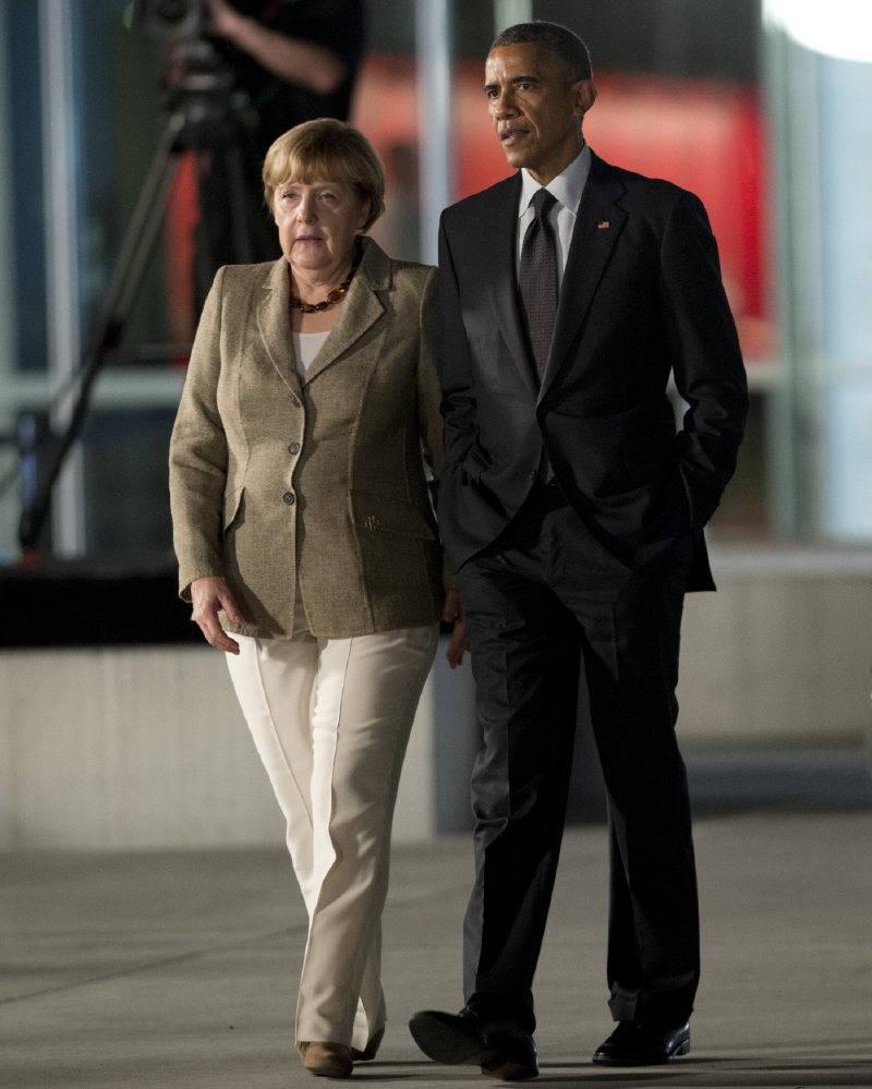 Německá kancléřka Angela Merkelová a americký prezident Barack Obama.