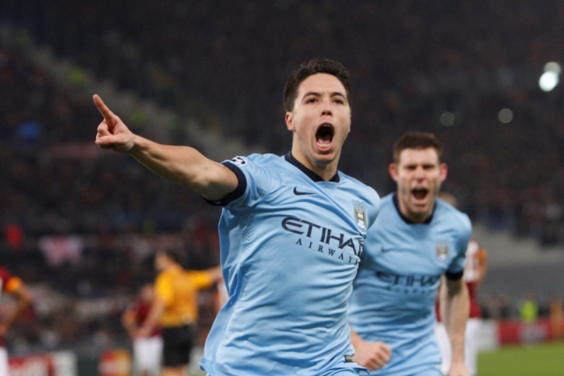 Záložník Manchesteru City Samir Nasri.