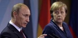 Prezident Putin a kancléřka Merkelová.